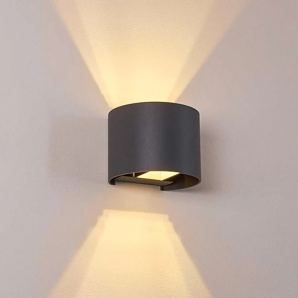 hofstein Appliques>Applique Murale Badajoz Led Anthracite, 1 Lumiere