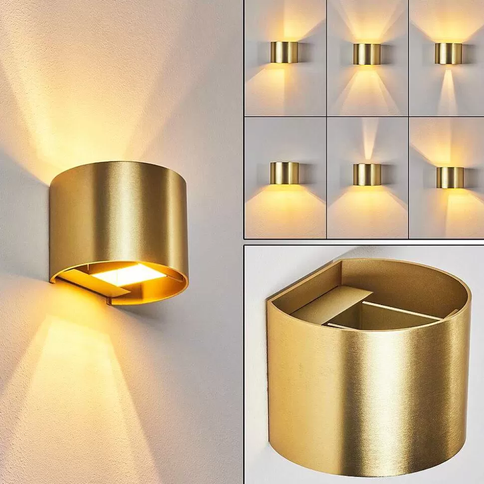 hofstein Appliques>Applique Murale Badajoz Led Or, Laiton, 1 Lumiere