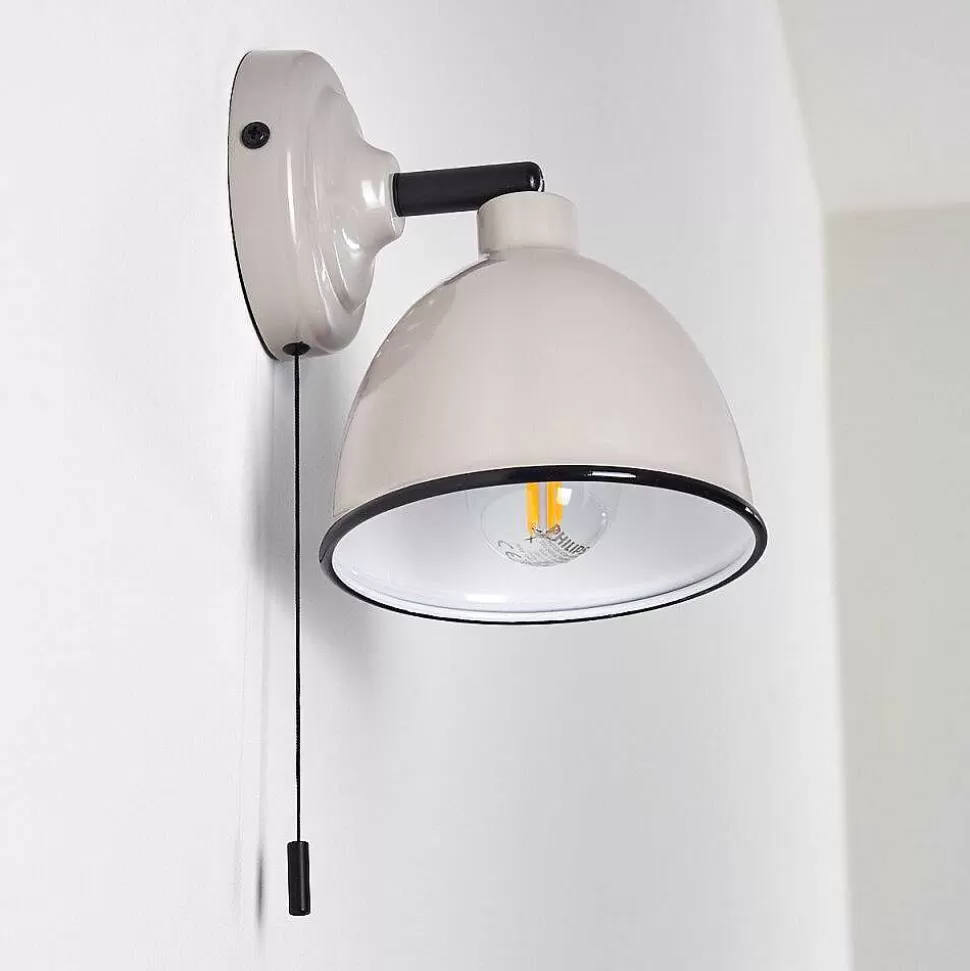 hofstein Appliques>Applique Murale Catharine Gris, 1 Lumiere