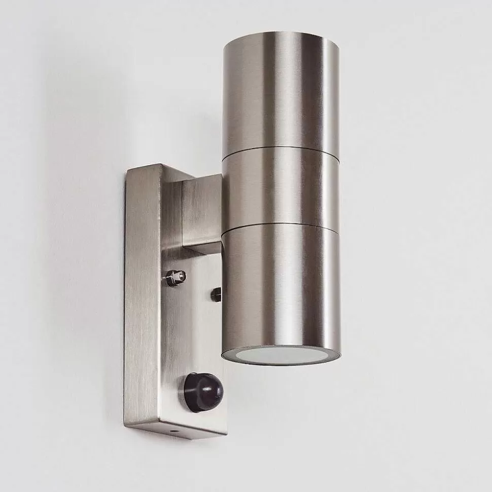 hofstein Lampes Extérieures Avec Detecteur>Applique Murale D'Exterieur Bessiebelle Acier Inoxydable, 2 Lumieres, Detecteur De Mouvement