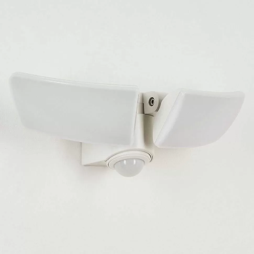 hofstein Lampes Extérieures Avec Detecteur>Applique Murale D'Exterieur Carnetin Led Blanc, 2 Lumieres, Detecteur De Mouvement