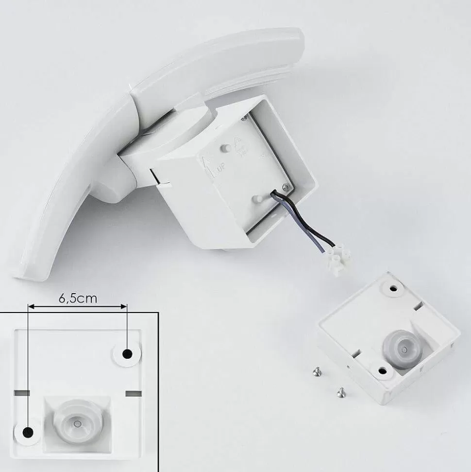 hofstein Lampes Extérieures Avec Detecteur>Applique Murale D'Exterieur Carnetin Led Blanc, 2 Lumieres, Detecteur De Mouvement