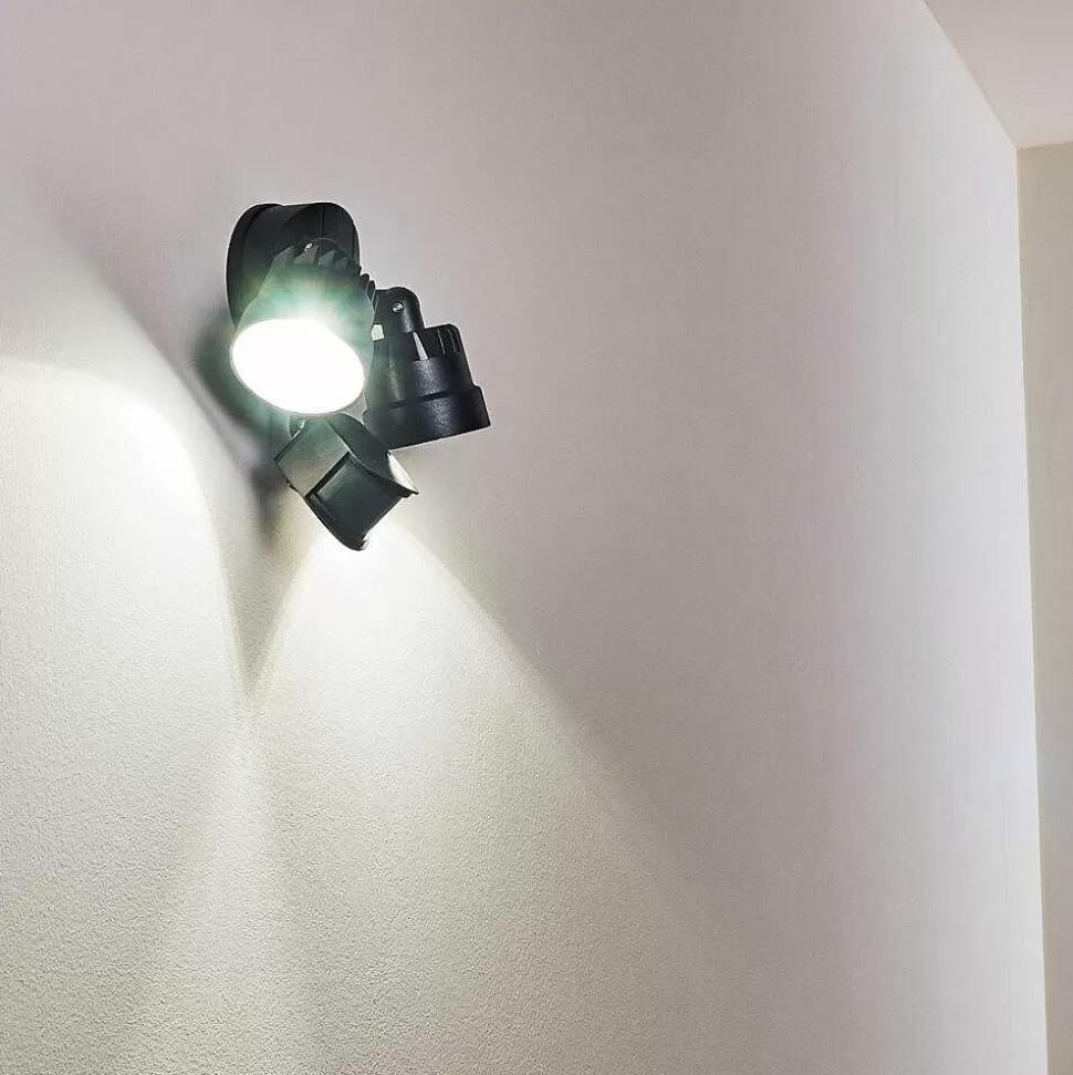 hofstein Lampes Extérieures Avec Detecteur>Applique Murale D'Exterieur Emmerlev Led Noir, 2 Lumieres, Detecteur De Mouvement