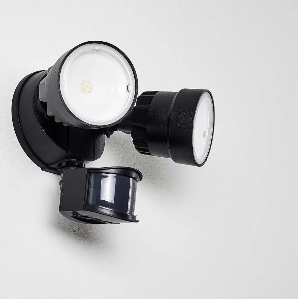 hofstein Lampes Extérieures Avec Detecteur>Applique Murale D'Exterieur Emmerlev Led Noir, 2 Lumieres, Detecteur De Mouvement