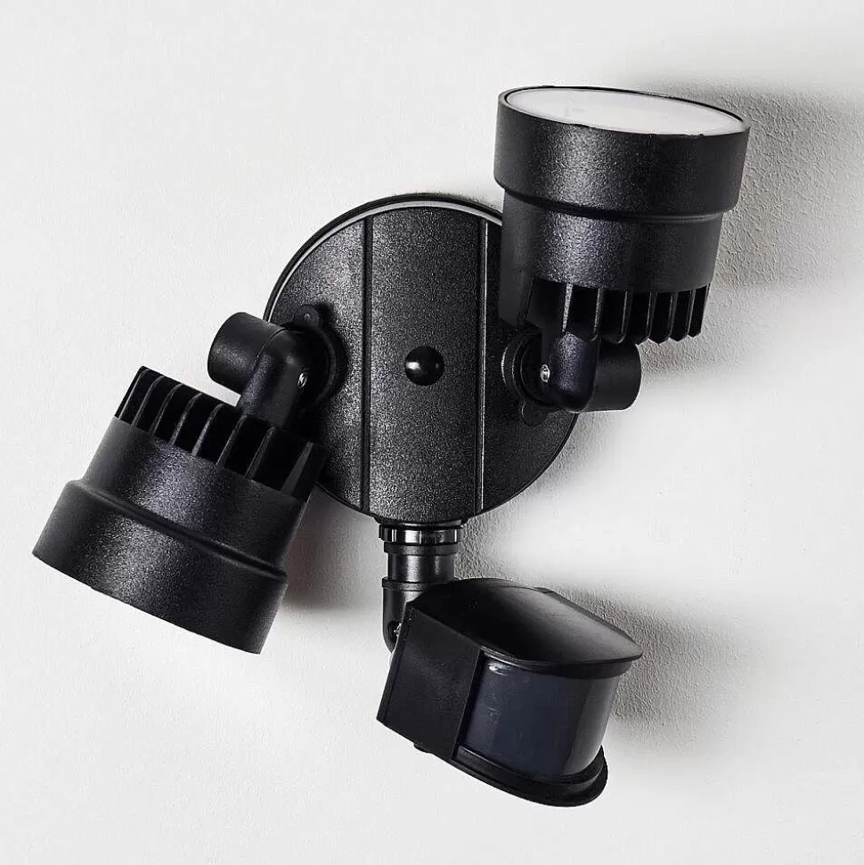 hofstein Lampes Extérieures Avec Detecteur>Applique Murale D'Exterieur Emmerlev Led Noir, 2 Lumieres, Detecteur De Mouvement