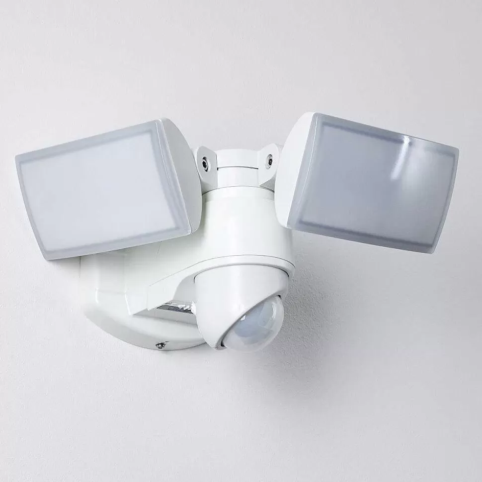 hofstein Lampes Extérieures Avec Detecteur>Applique Murale D'Exterieur Foroyar Led Blanc, 2 Lumieres, Detecteur De Mouvement