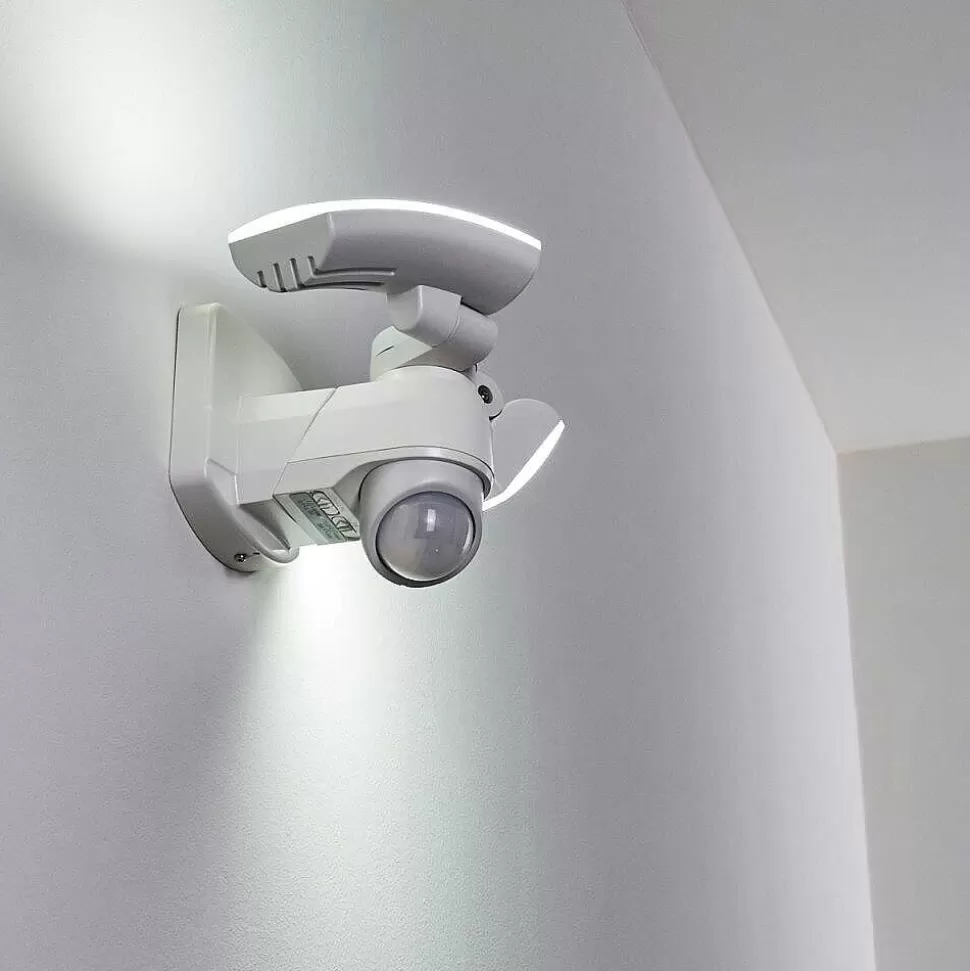 hofstein Lampes Extérieures Avec Detecteur>Applique Murale D'Exterieur Foroyar Led Blanc, 2 Lumieres, Detecteur De Mouvement