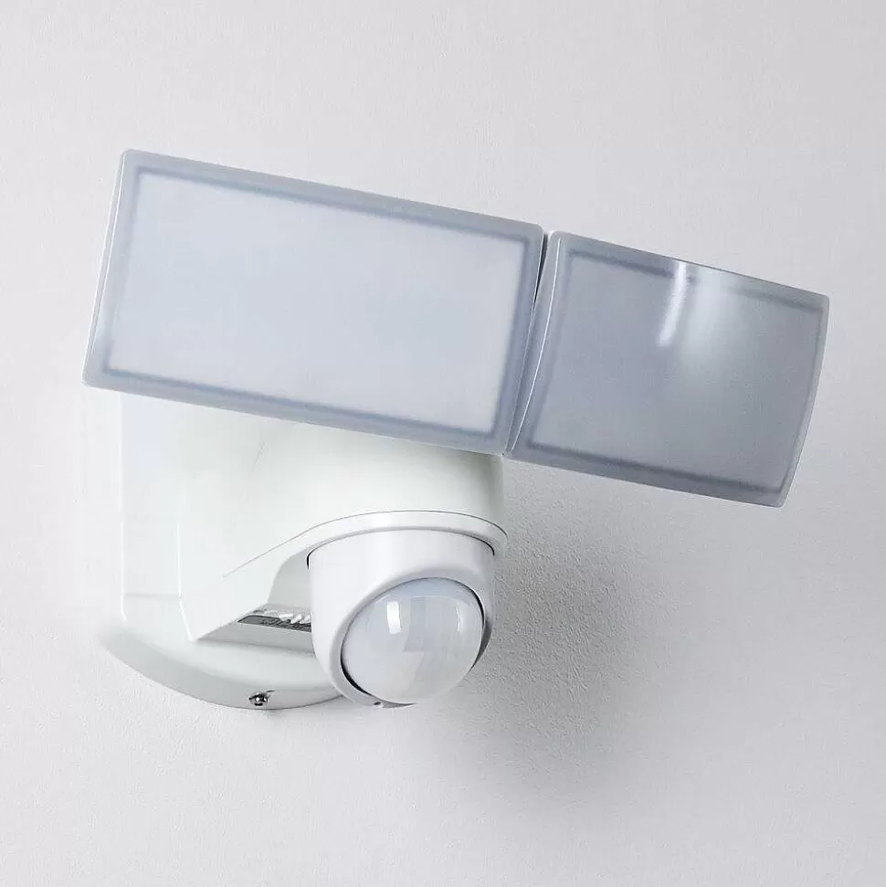 hofstein Lampes Extérieures Avec Detecteur>Applique Murale D'Exterieur Foroyar Led Blanc, 2 Lumieres, Detecteur De Mouvement