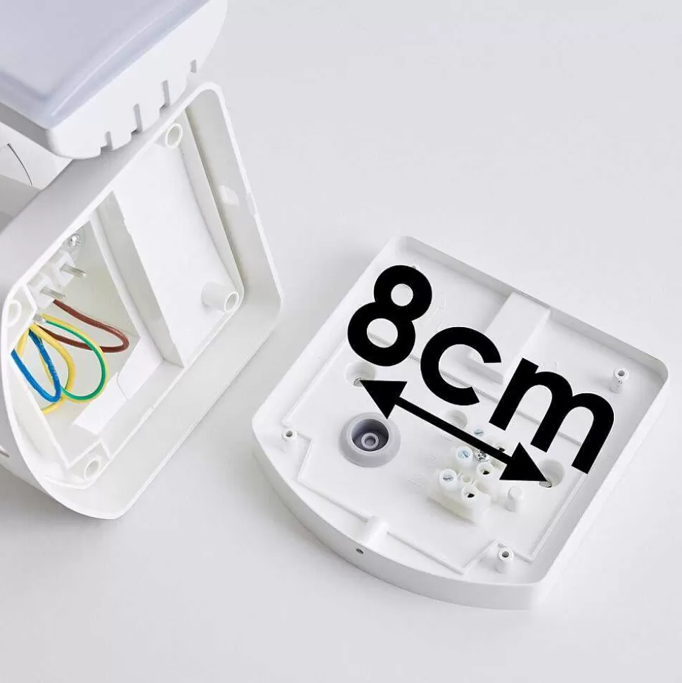 hofstein Lampes Extérieures Avec Detecteur>Applique Murale D'Exterieur Foroyar Led Blanc, 2 Lumieres, Detecteur De Mouvement