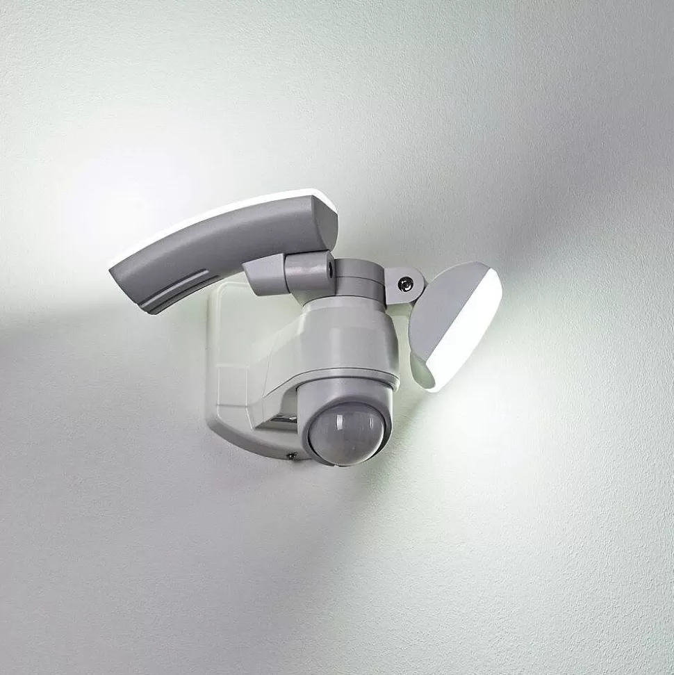 hofstein Lampes Extérieures Avec Detecteur>Applique Murale D'Exterieur Foroyar Led Blanc, 2 Lumieres, Detecteur De Mouvement