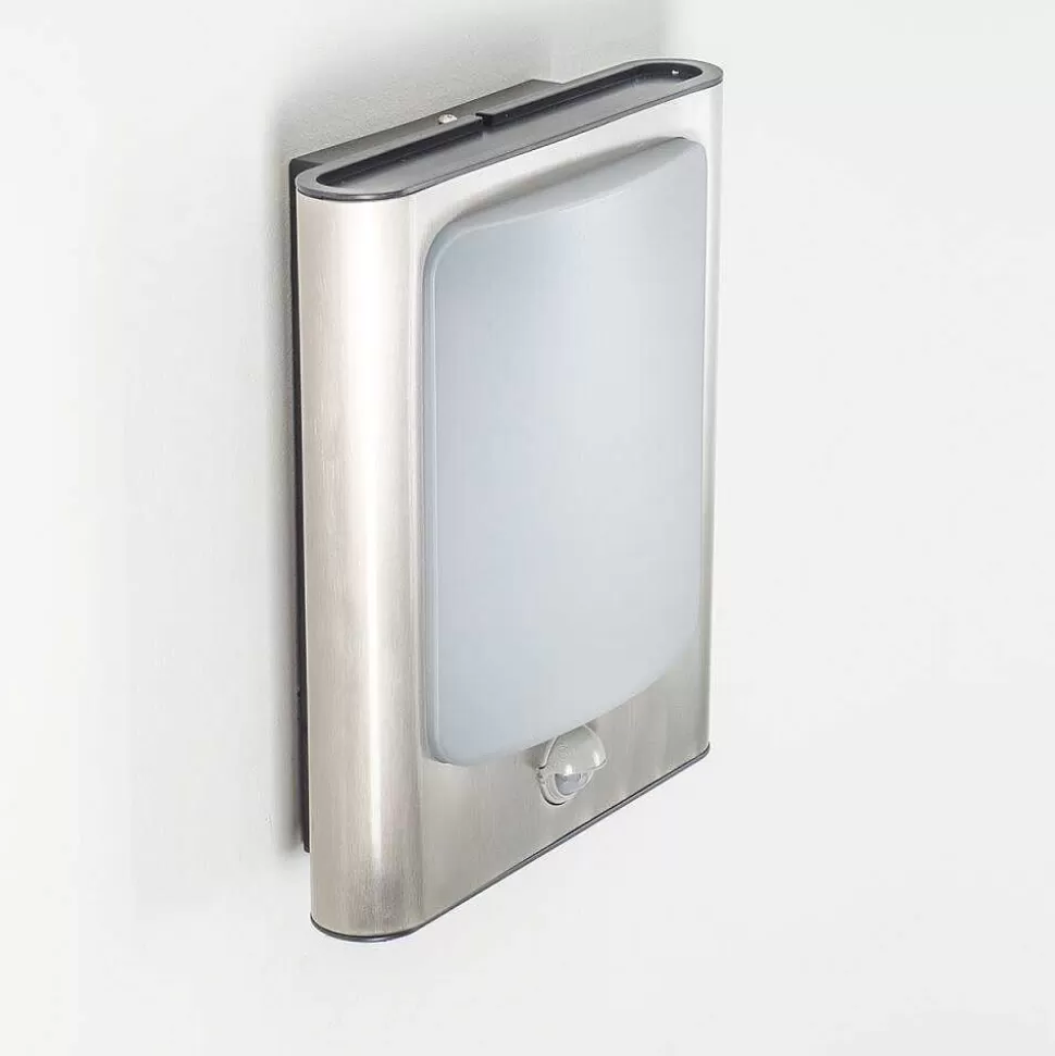 hofstein Appliques Extérieures>Applique Murale D'Exterieur Kimola Led Nickel Mat, 1 Lumiere, Detecteur De Mouvement