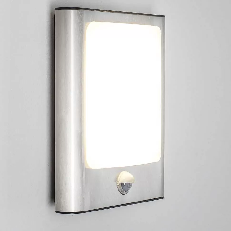 hofstein Appliques Extérieures>Applique Murale D'Exterieur Kimola Led Nickel Mat, 1 Lumiere, Detecteur De Mouvement