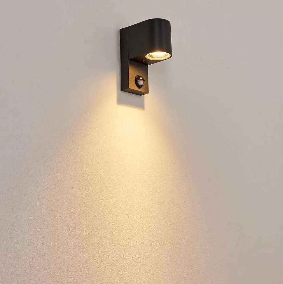 hofstein Lampes Extérieures Avec Detecteur>Applique Murale D'Exterieur Kingstown Anthracite, Transparent, 1 Lumiere, Detecteur De Mouvement