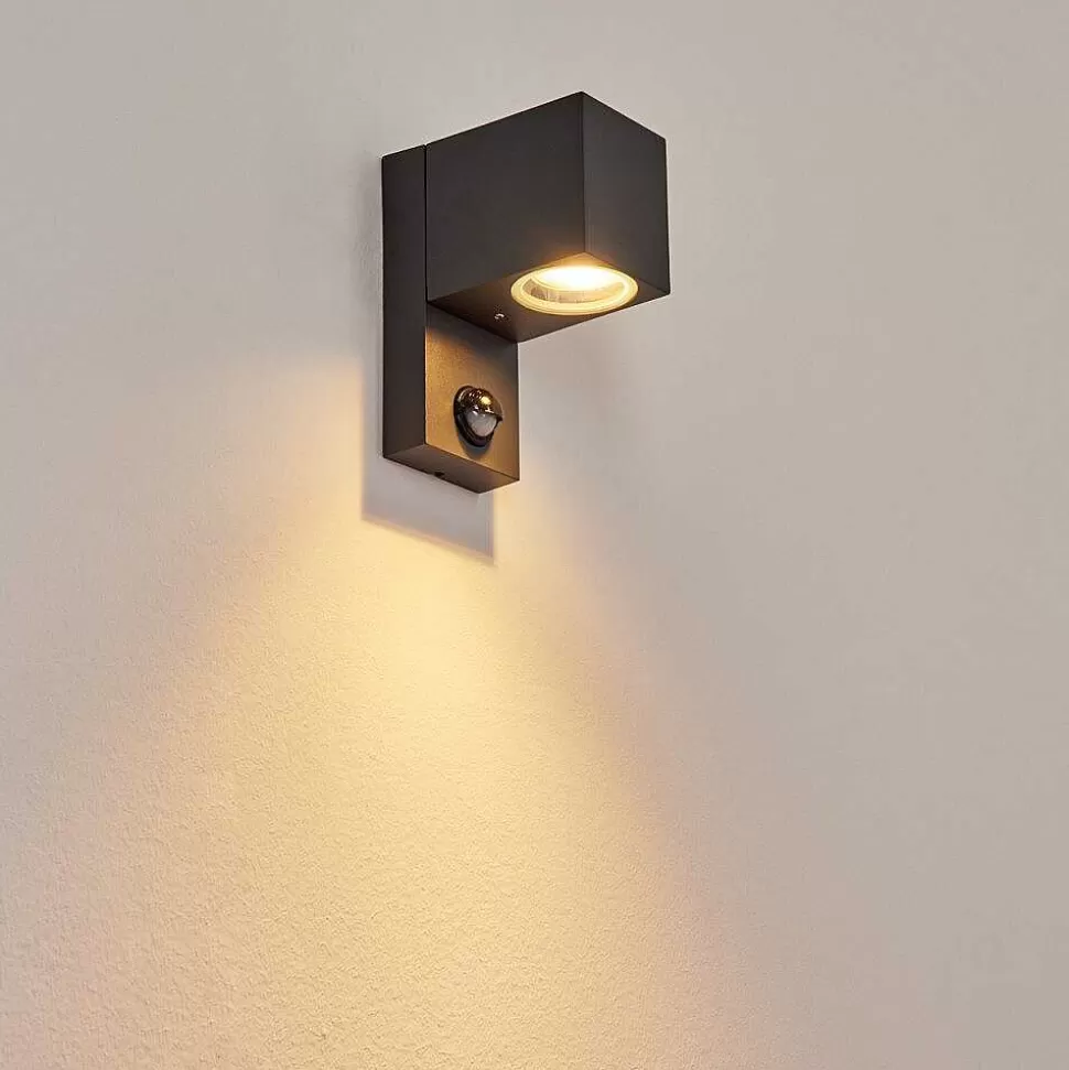hofstein Lampes Extérieures Avec Detecteur>Applique Murale D'Exterieur Kingstown Anthracite, Transparent, 1 Lumiere, Detecteur De Mouvement