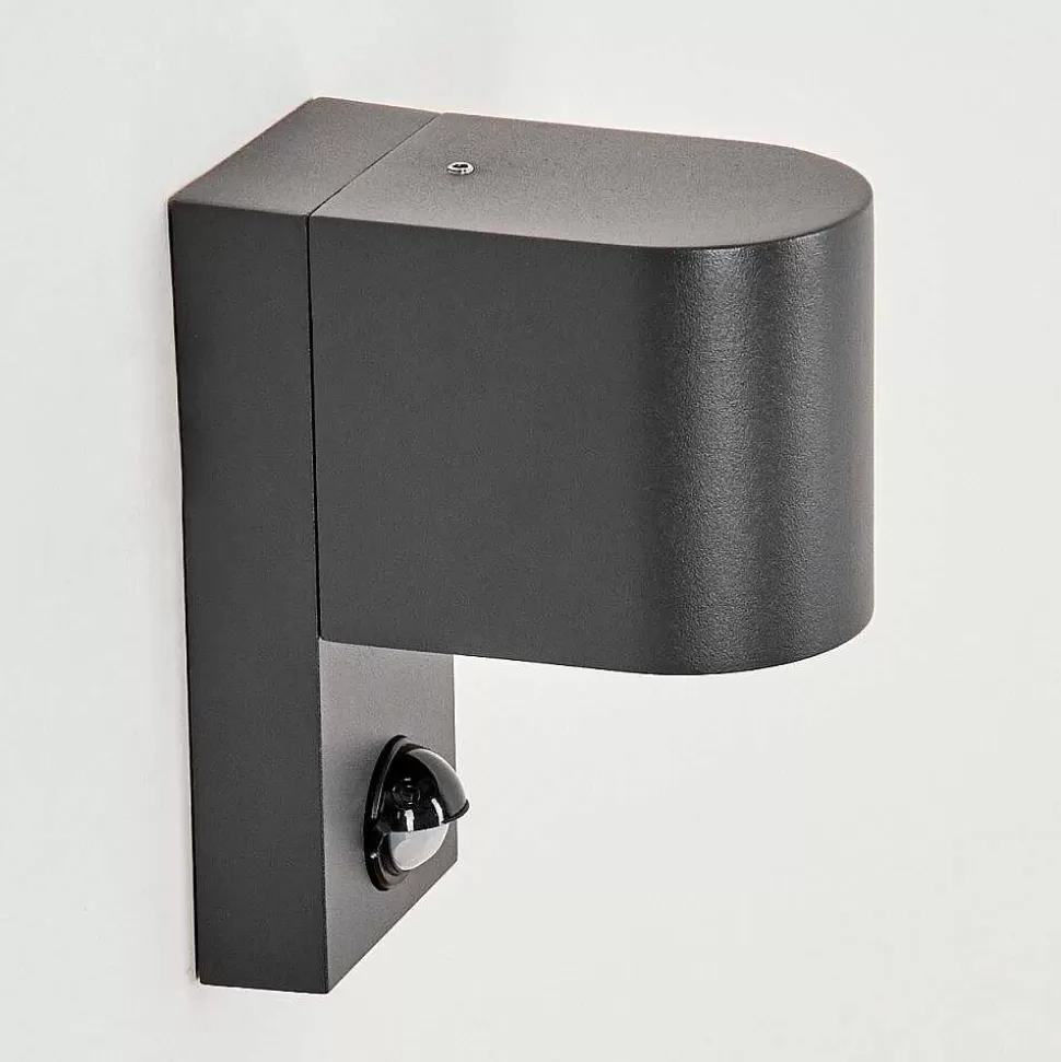 hofstein Lampes Extérieures Avec Detecteur>Applique Murale D'Exterieur Kingstown Anthracite, Transparent, 1 Lumiere, Detecteur De Mouvement