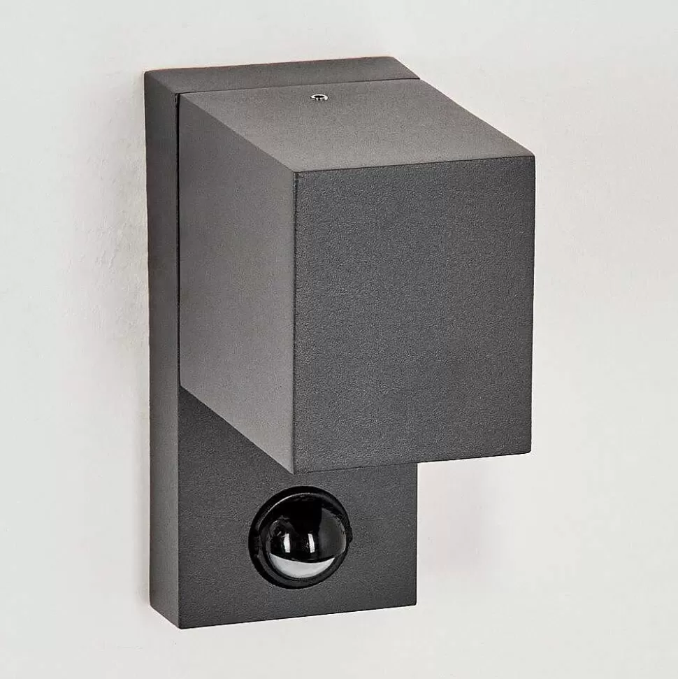 hofstein Lampes Extérieures Avec Detecteur>Applique Murale D'Exterieur Kingstown Anthracite, Transparent, 1 Lumiere, Detecteur De Mouvement