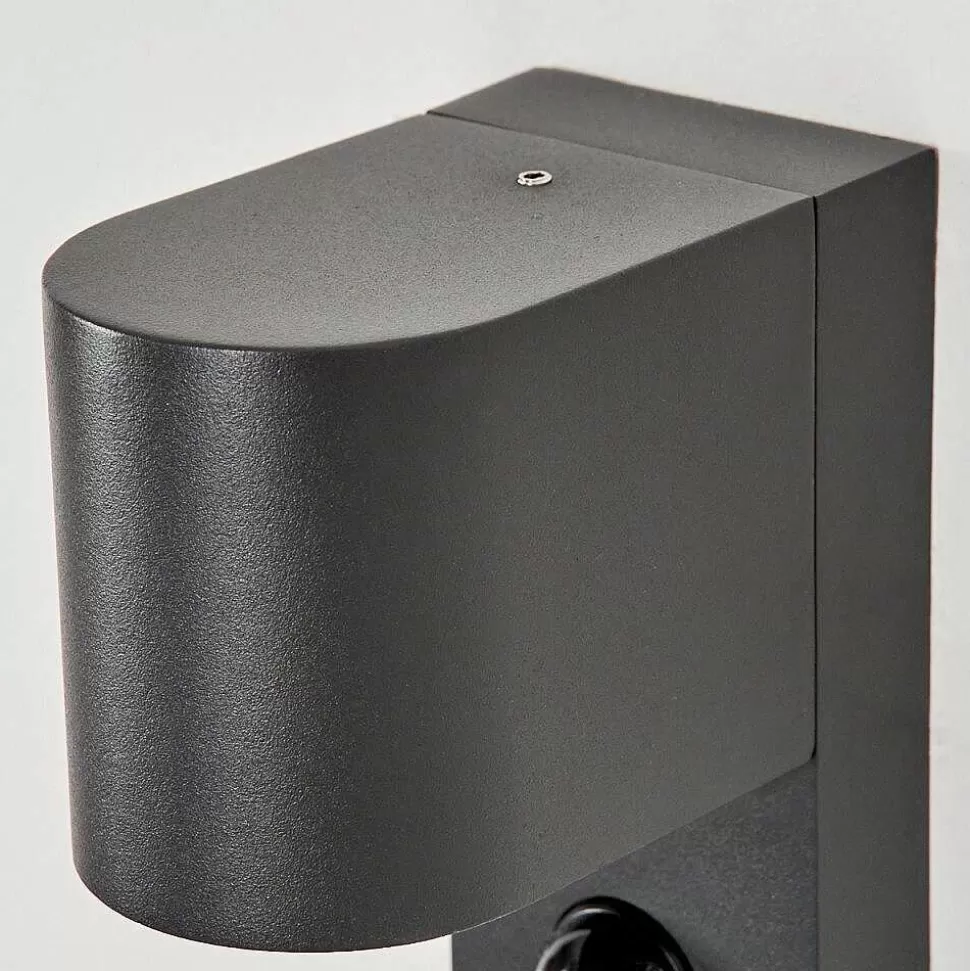 hofstein Lampes Extérieures Avec Detecteur>Applique Murale D'Exterieur Kingstown Anthracite, Transparent, 1 Lumiere, Detecteur De Mouvement