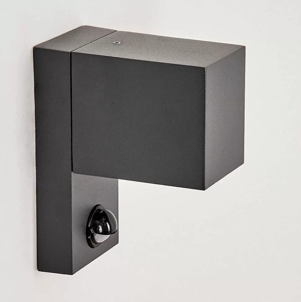 hofstein Lampes Extérieures Avec Detecteur>Applique Murale D'Exterieur Kingstown Anthracite, Transparent, 1 Lumiere, Detecteur De Mouvement