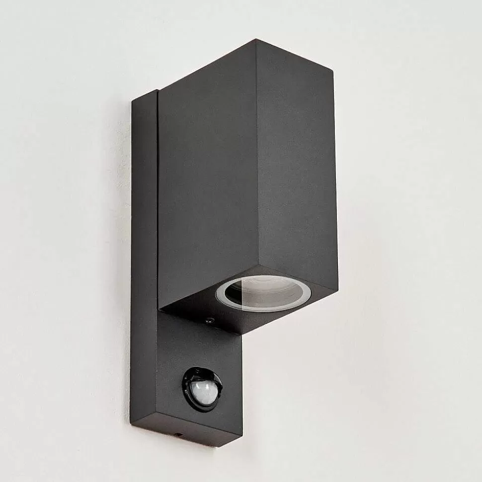 hofstein Appliques Extérieures>Applique Murale D'Exterieur Kingstown Anthracite, Transparent, 2 Lumieres, Detecteur De Mouvement