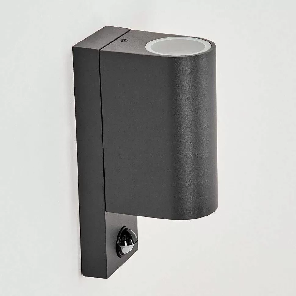 hofstein Lampes Extérieures Avec Detecteur>Applique Murale D'Exterieur Kingstown Anthracite, Transparent, 2 Lumieres, Detecteur De Mouvement