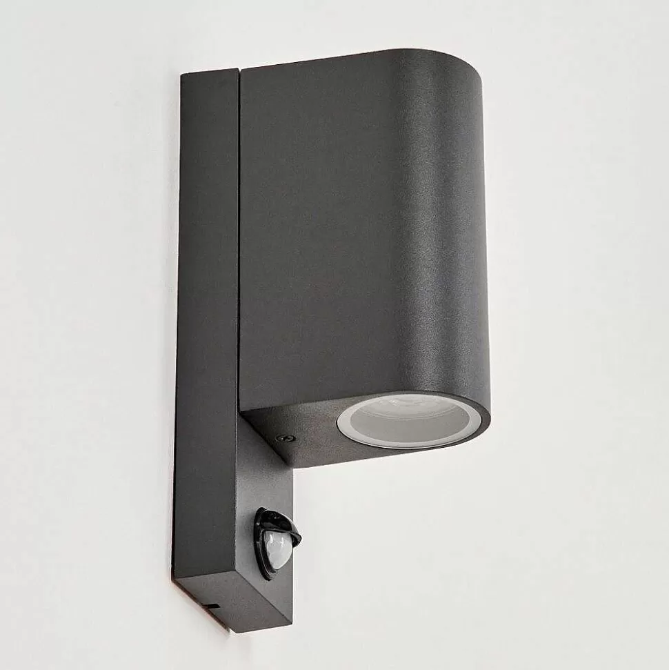 hofstein Lampes Extérieures Avec Detecteur>Applique Murale D'Exterieur Kingstown Anthracite, Transparent, 2 Lumieres, Detecteur De Mouvement