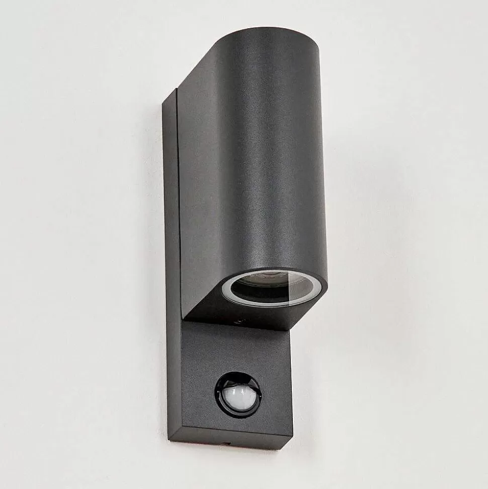 hofstein Lampes Extérieures Avec Detecteur>Applique Murale D'Exterieur Kingstown Anthracite, Transparent, 2 Lumieres, Detecteur De Mouvement
