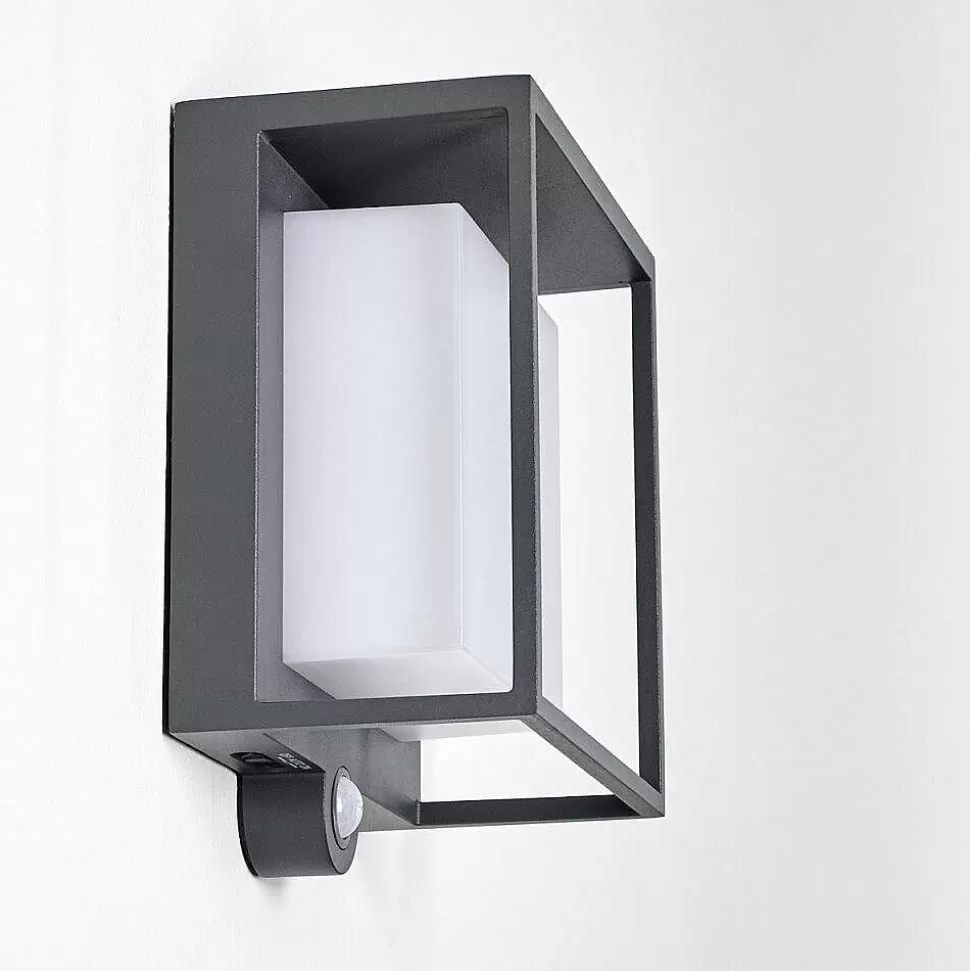 hofstein Lampes Extérieures Avec Detecteur>Applique Murale D'Exterieur Lansing Led Anthracite, 1 Lumiere, Detecteur De Mouvement