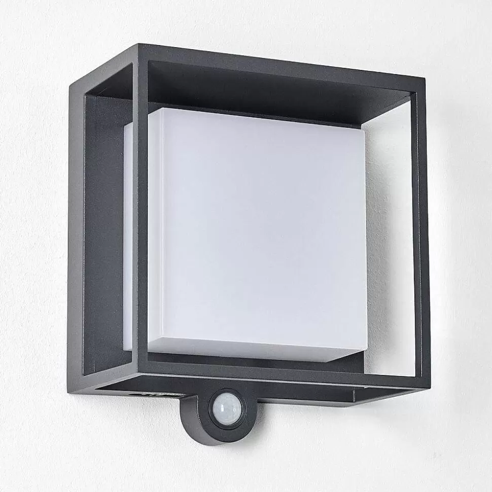 hofstein Lampes Extérieures Avec Detecteur>Applique Murale D'Exterieur Lansing Led Anthracite, 1 Lumiere, Detecteur De Mouvement