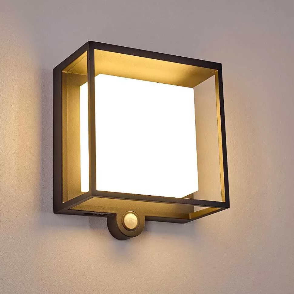 hofstein Lampes Extérieures Avec Detecteur>Applique Murale D'Exterieur Lansing Led Anthracite, 1 Lumiere, Detecteur De Mouvement