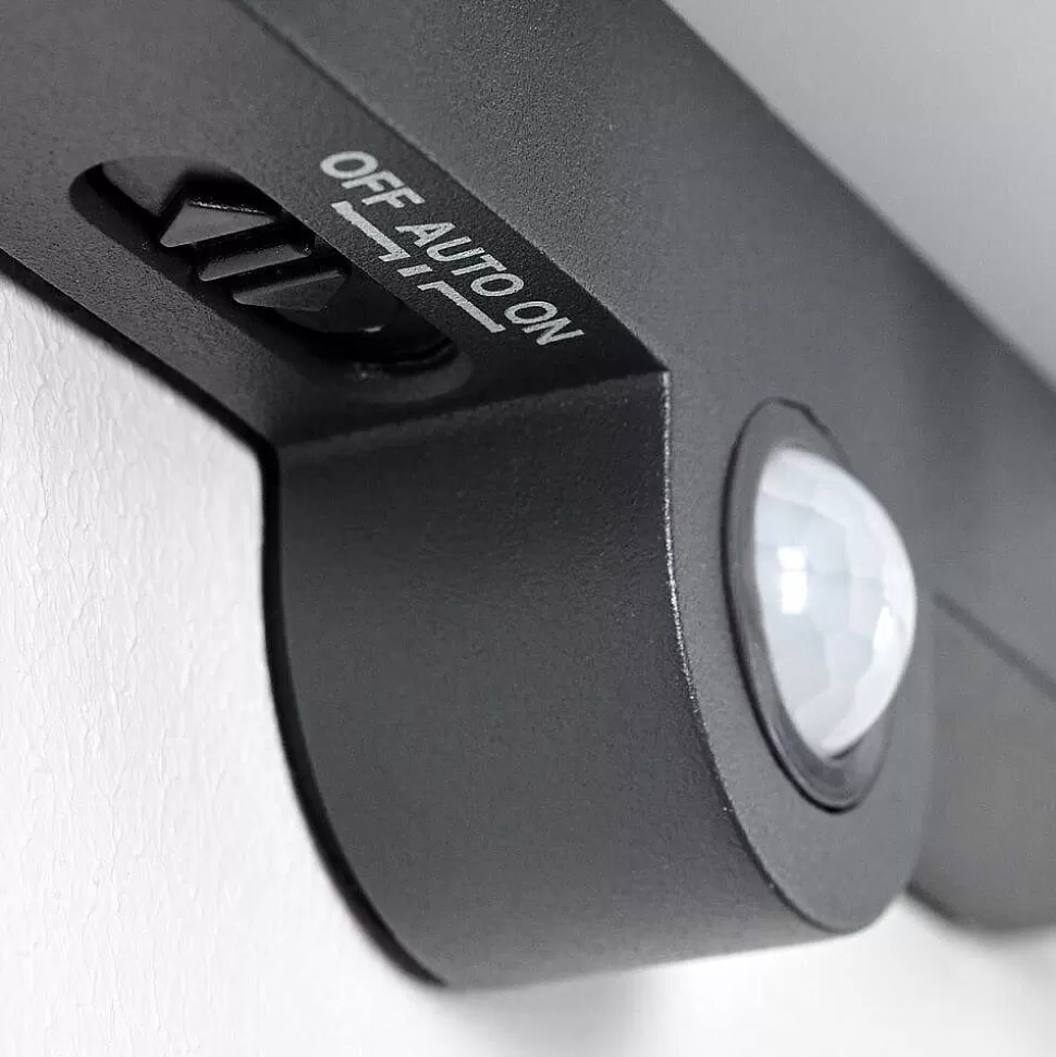hofstein Lampes Extérieures Avec Detecteur>Applique Murale D'Exterieur Lansing Led Anthracite, 1 Lumiere, Detecteur De Mouvement