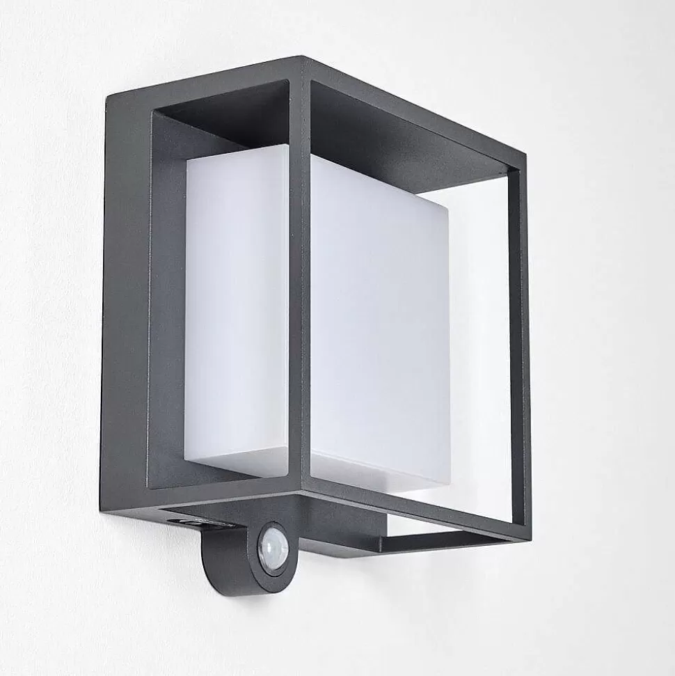 hofstein Lampes Extérieures Avec Detecteur>Applique Murale D'Exterieur Lansing Led Anthracite, 1 Lumiere, Detecteur De Mouvement