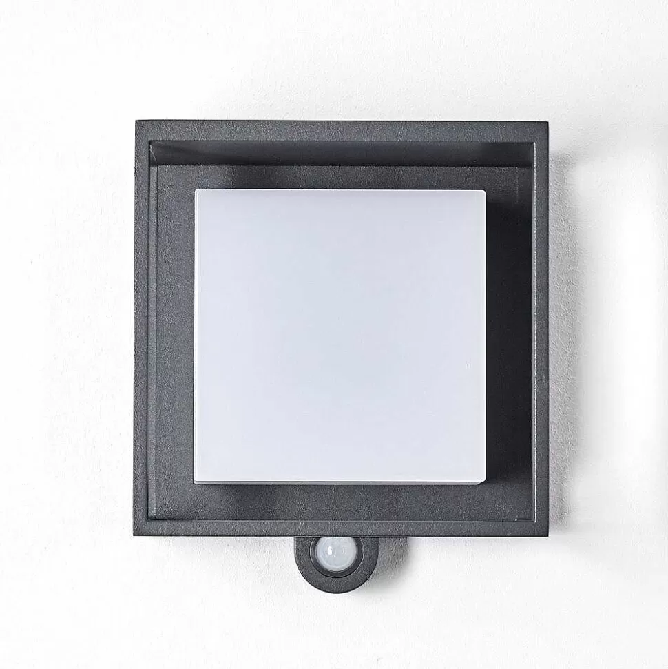 hofstein Lampes Extérieures Avec Detecteur>Applique Murale D'Exterieur Lansing Led Anthracite, 1 Lumiere, Detecteur De Mouvement