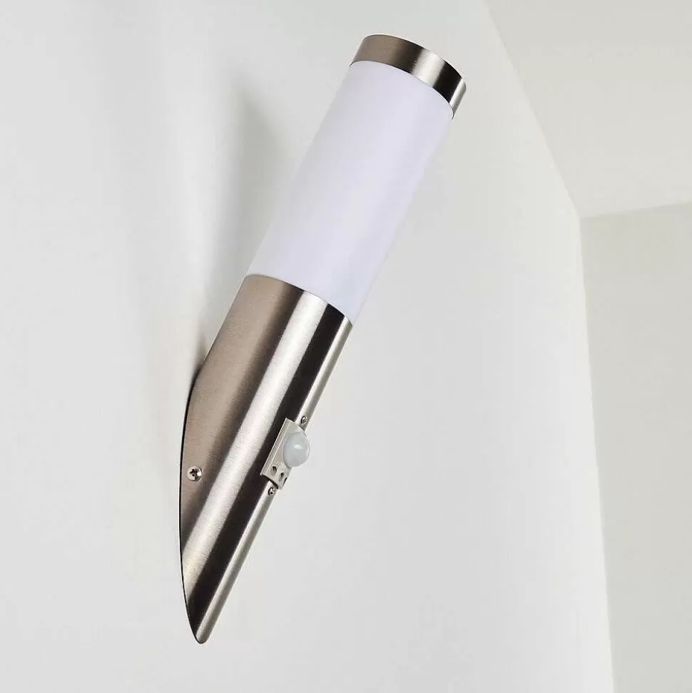 hofstein Lampes Extérieures Avec Detecteur>Applique Murale D'Exterieur Norburg Acier Inoxydable, 1 Lumiere, Detecteur De Mouvement