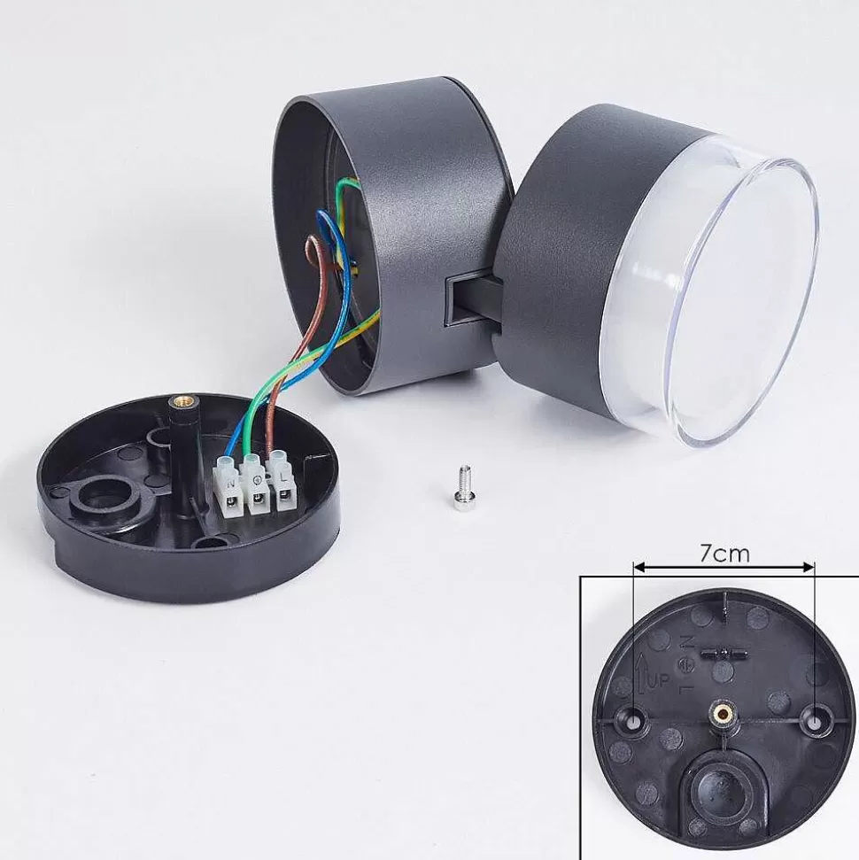 hofstein Luminaires Extérieurs Connectes>Applique Murale D'Exterieur Papagayos Led Anthracite, 1 Lumiere, Changeur De Couleurs