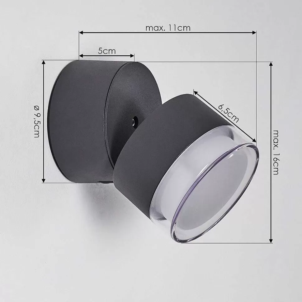 hofstein Luminaires Extérieurs Connectes>Applique Murale D'Exterieur Papagayos Led Anthracite, 1 Lumiere, Changeur De Couleurs