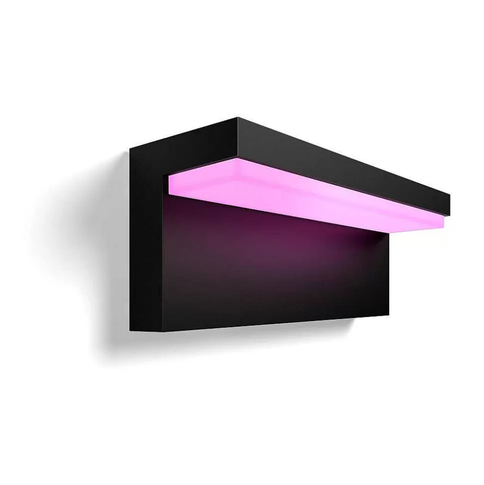 Luminaires Philips Luminaires Extérieurs Connectes>Applique Murale D'Exterieur Philips Hue Nyro Led Noir, 1 Lumiere, Changeur De Couleurs