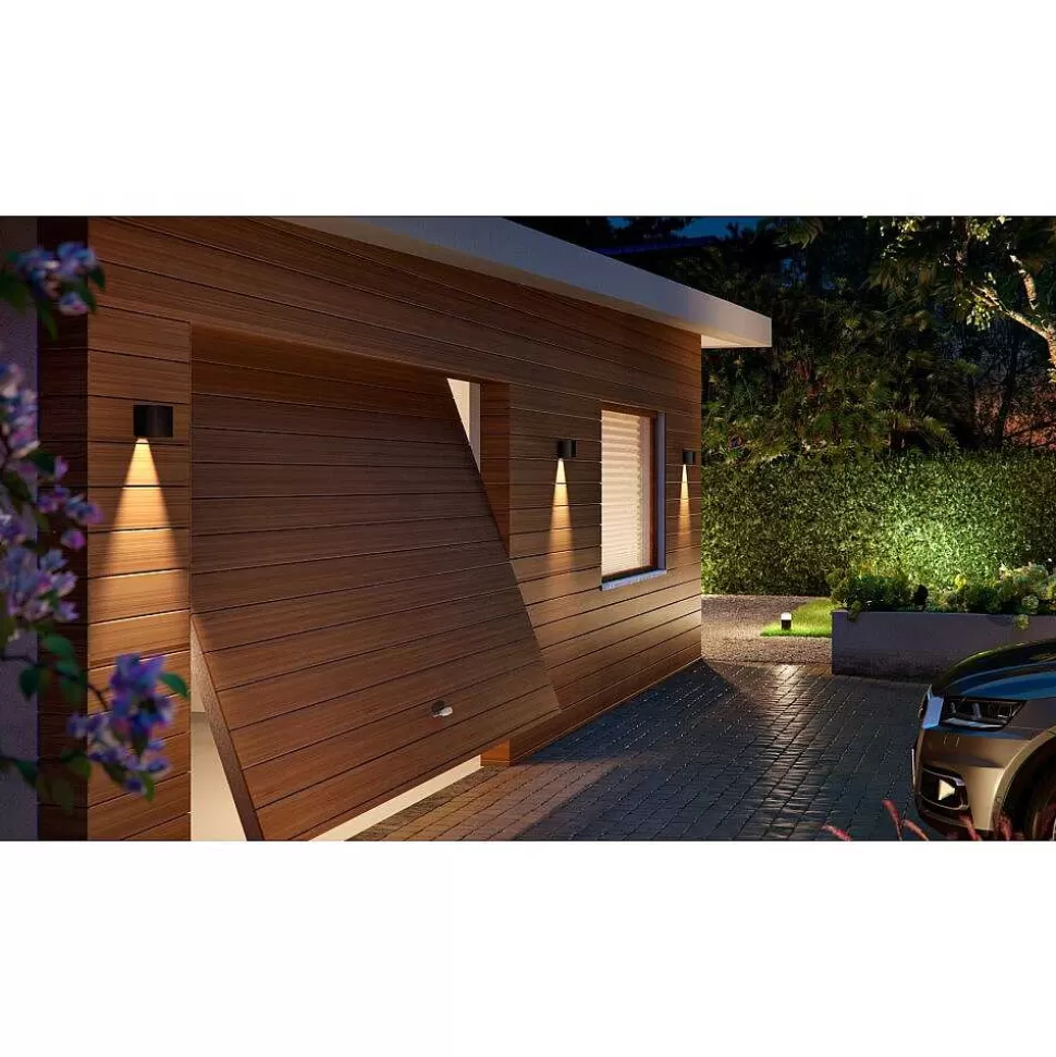 Luminaires Philips Luminaires Extérieurs Connectes>Applique Murale D'Exterieur Philips Hue Resonate Led Noir, 1 Lumiere, Changeur De Couleurs
