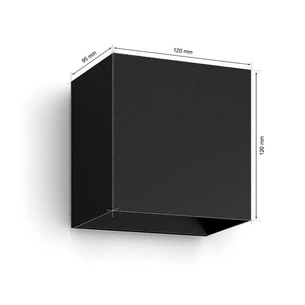 Luminaires Philips Luminaires Extérieurs Connectes>Applique Murale D'Exterieur Philips Hue Resonate Led Noir, 1 Lumiere, Changeur De Couleurs