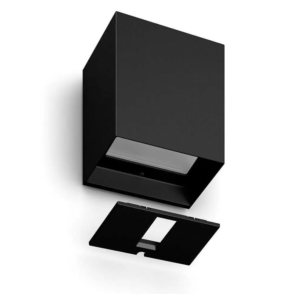 Luminaires Philips Luminaires Extérieurs Connectes>Applique Murale D'Exterieur Philips Hue Resonate Led Noir, 1 Lumiere, Changeur De Couleurs