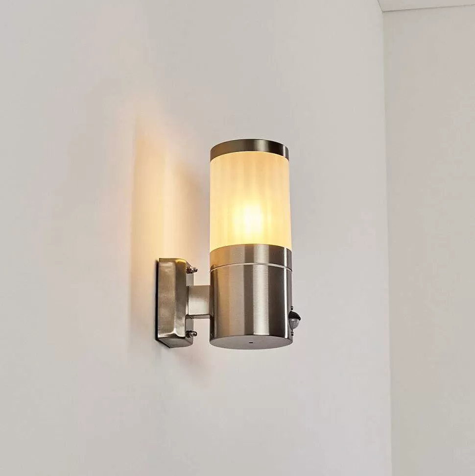 hofstein Lampes Extérieures Avec Detecteur>Applique Murale D'Exterieur Tolsona Nickel Mat, 1 Lumiere, Detecteur De Mouvement