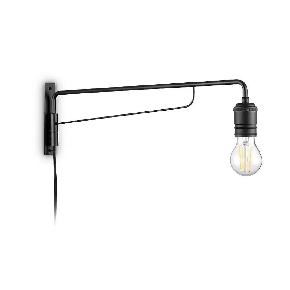 Luminaires Ideallux Luminaires Antiques>Applique Murale Ideallux Triumph Noir, 1 Lumiere