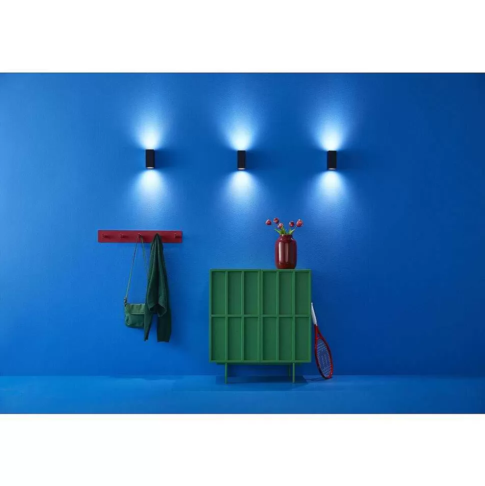 Luminaires Philips Wiz>Applique Murale Philips Wiz Up&Down Led Noir, 2 Lumieres, Changeur De Couleurs