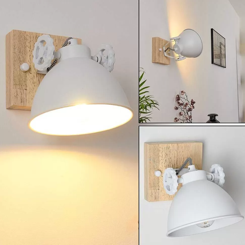 hofstein Appliques>Applique Murale Svanfolk Brun, Blanc, 1 Lumiere
