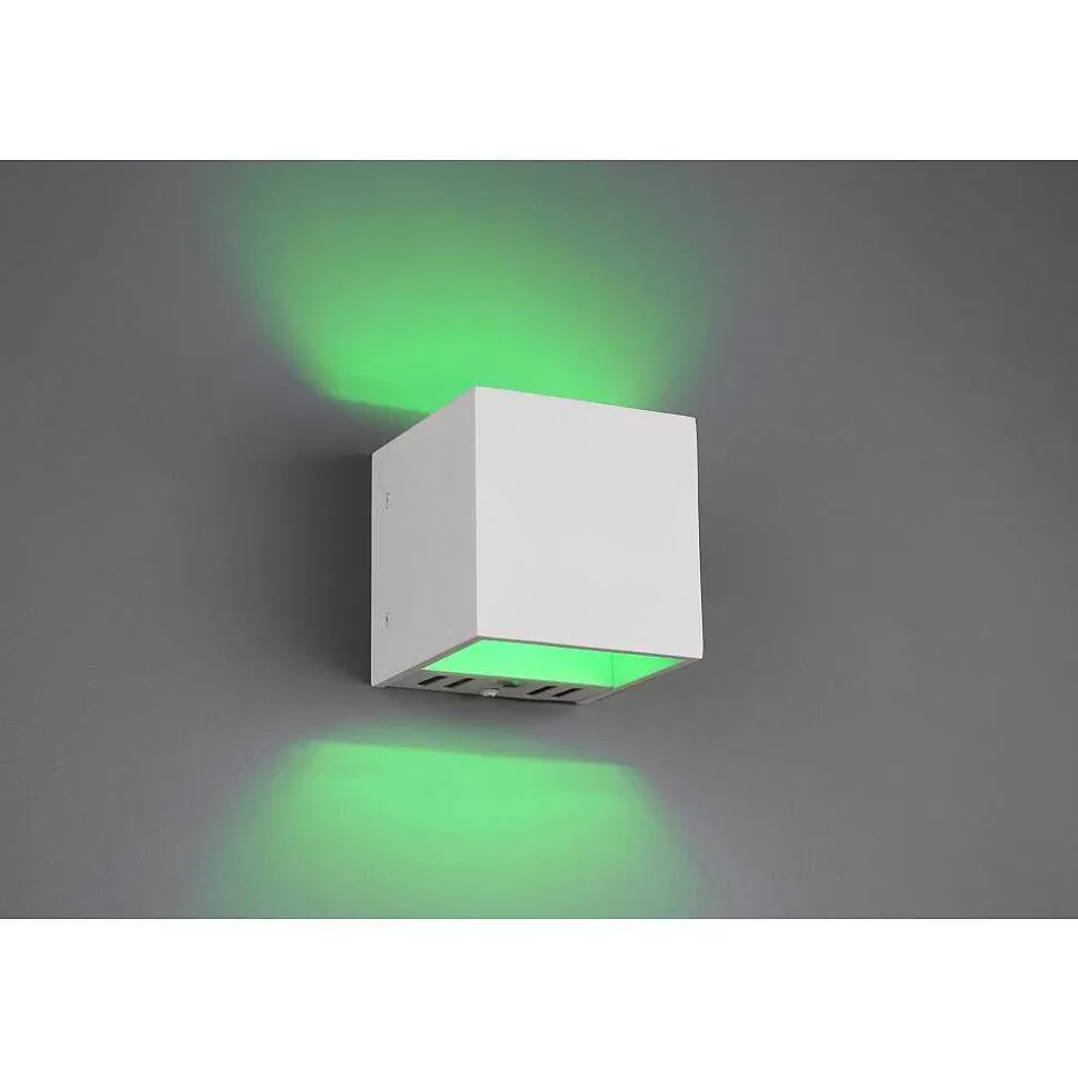 Luminaires Trio Wiz>Applique Murale Trio Figo Led Blanc, 1 Lumiere, Telecommandes, Changeur De Couleurs