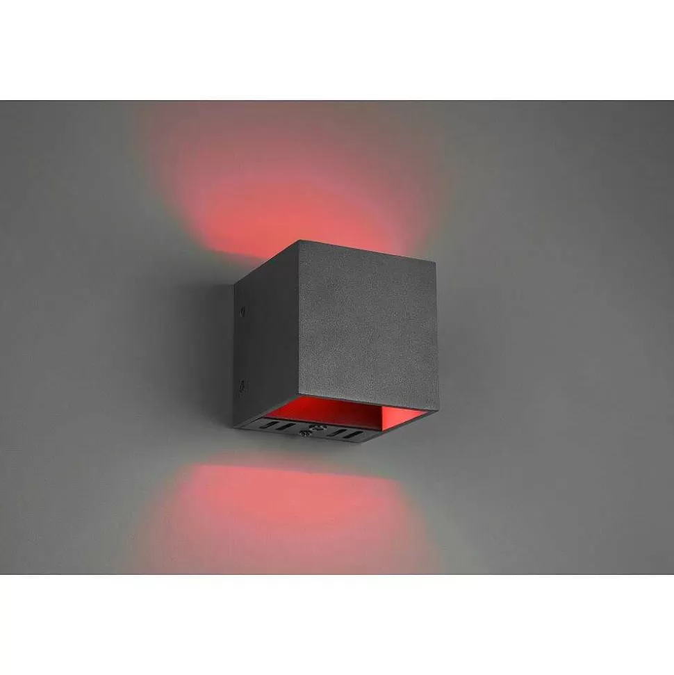 Luminaires Trio Wiz>Applique Murale Trio Figo Led Noir, 1 Lumiere, Telecommandes, Changeur De Couleurs