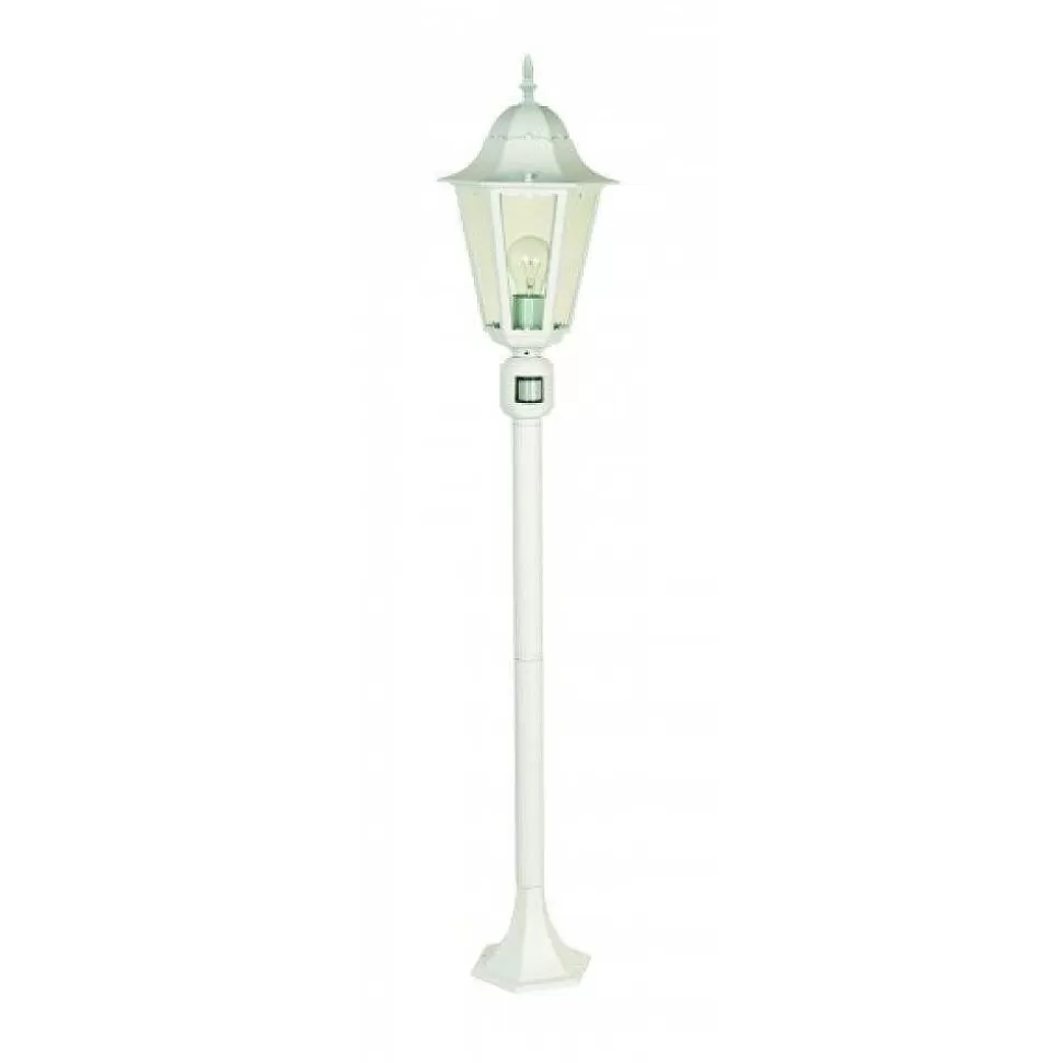 hofstein Lampes Extérieures Avec Detecteur>Borne D'Éclairage Lutec Bristol Blanc, 1 Lumiere, Detecteur De Mouvement
