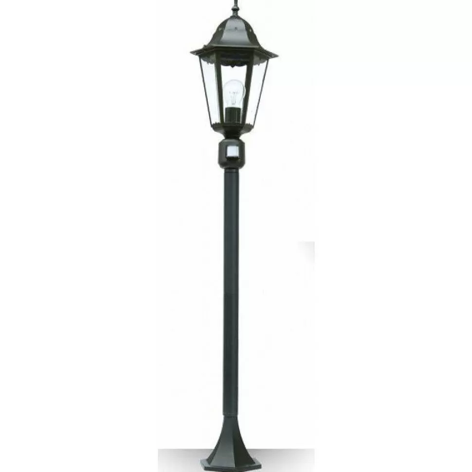 hofstein Lampes Extérieures Avec Detecteur>Borne D'Éclairage Lutec Bristol Noir, 1 Lumiere, Detecteur De Mouvement