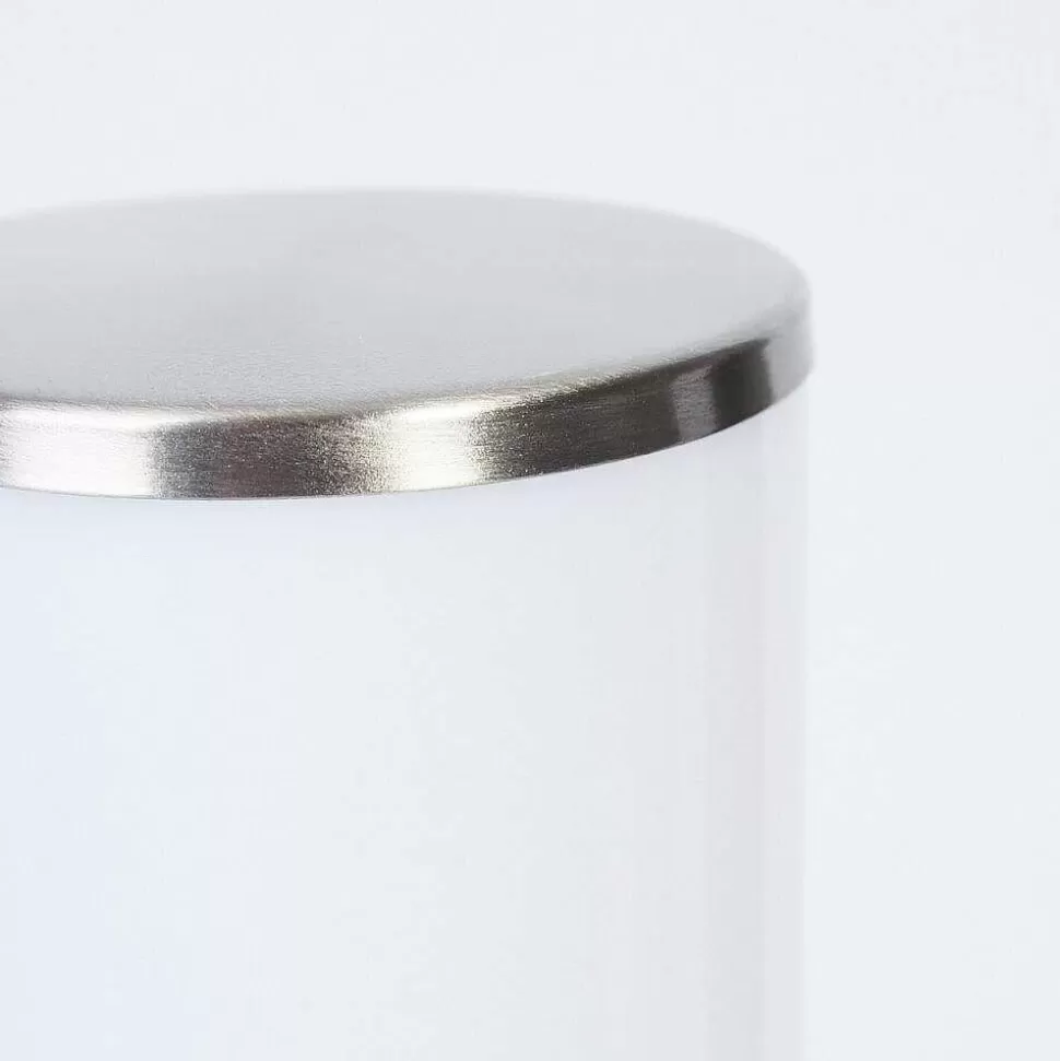hofstein Lampes Extérieures Avec Detecteur>Borne Lumineuse Caserta Nickel Mat, Blanc, 1 Lumiere, Detecteur De Mouvement