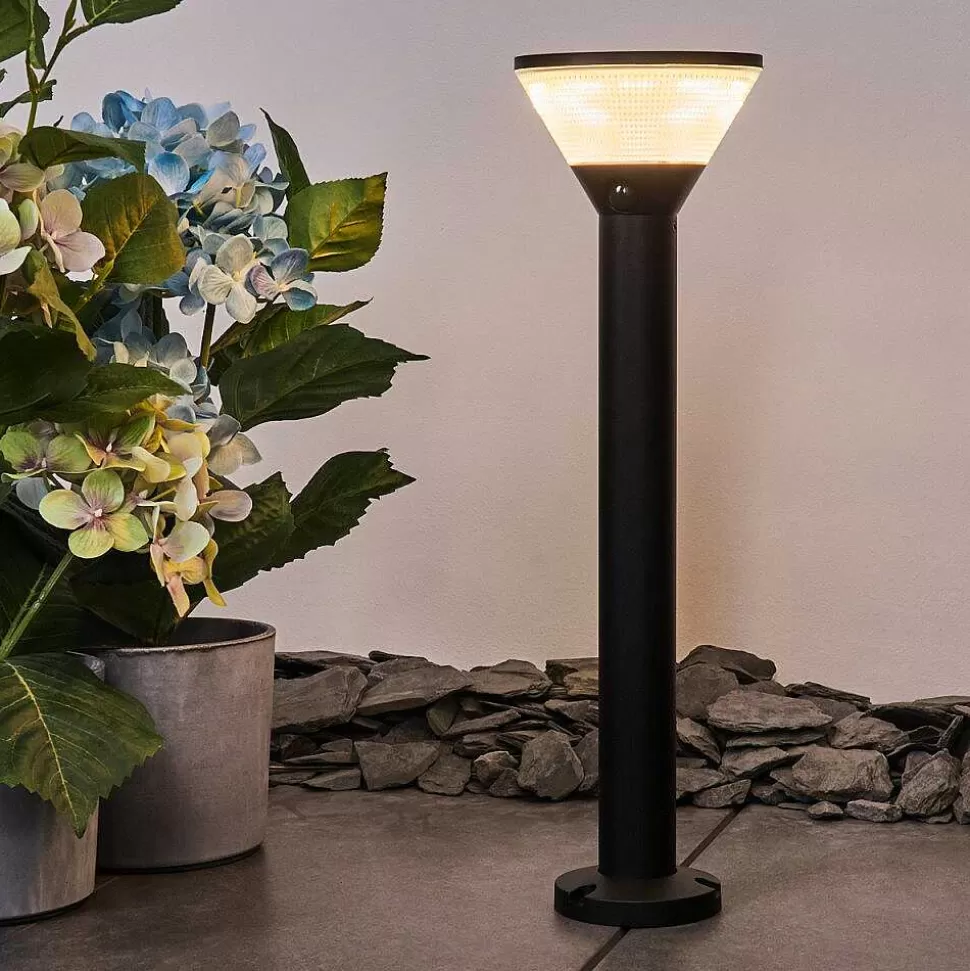 hofstein Luminaires Extérieurs Connectes>Borne Lumineuse Joennierni Led Noir, 1 Lumiere, Detecteur De Mouvement, Changeur De Couleurs
