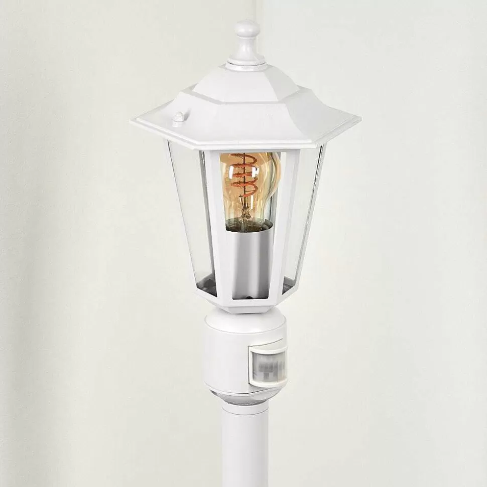 hofstein Lampes Extérieures Avec Detecteur>Borne Lumineuse Loria Blanc, 1 Lumiere, Detecteur De Mouvement